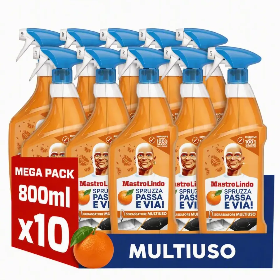 Mastro Lindo Multiuso sgrassatore mandarino 10x800ml