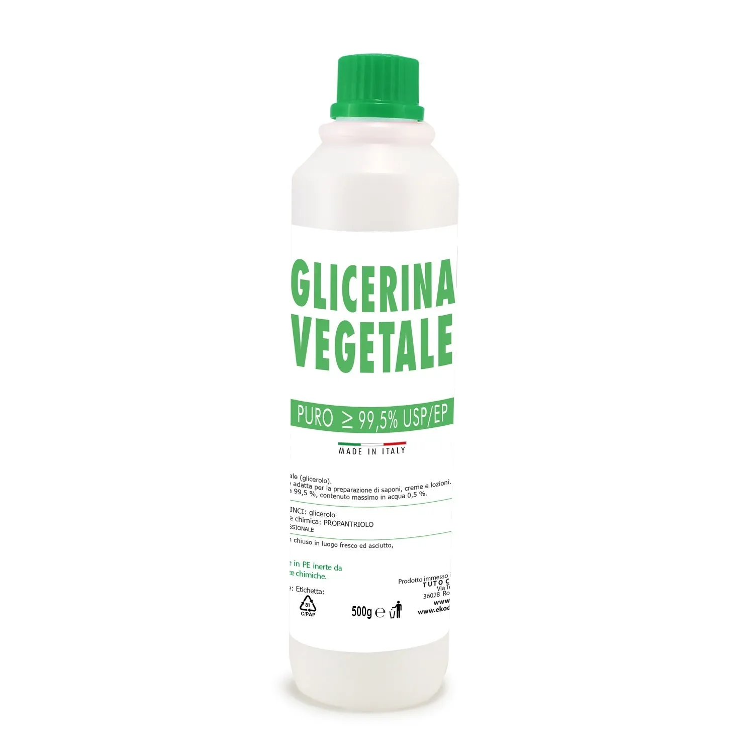 Tuto Chimica Glicerina Vegetale 99,5% cosmetica 500 g pura