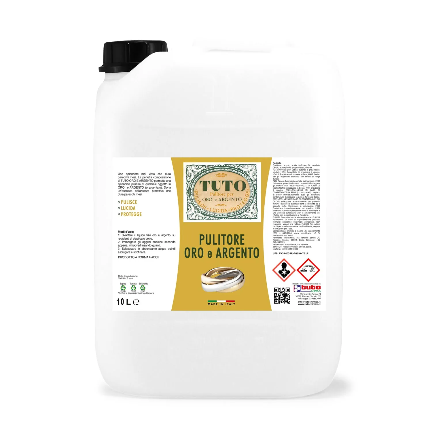 Tuto Chimica Restauro detergente oro argento 250 ml disossidante