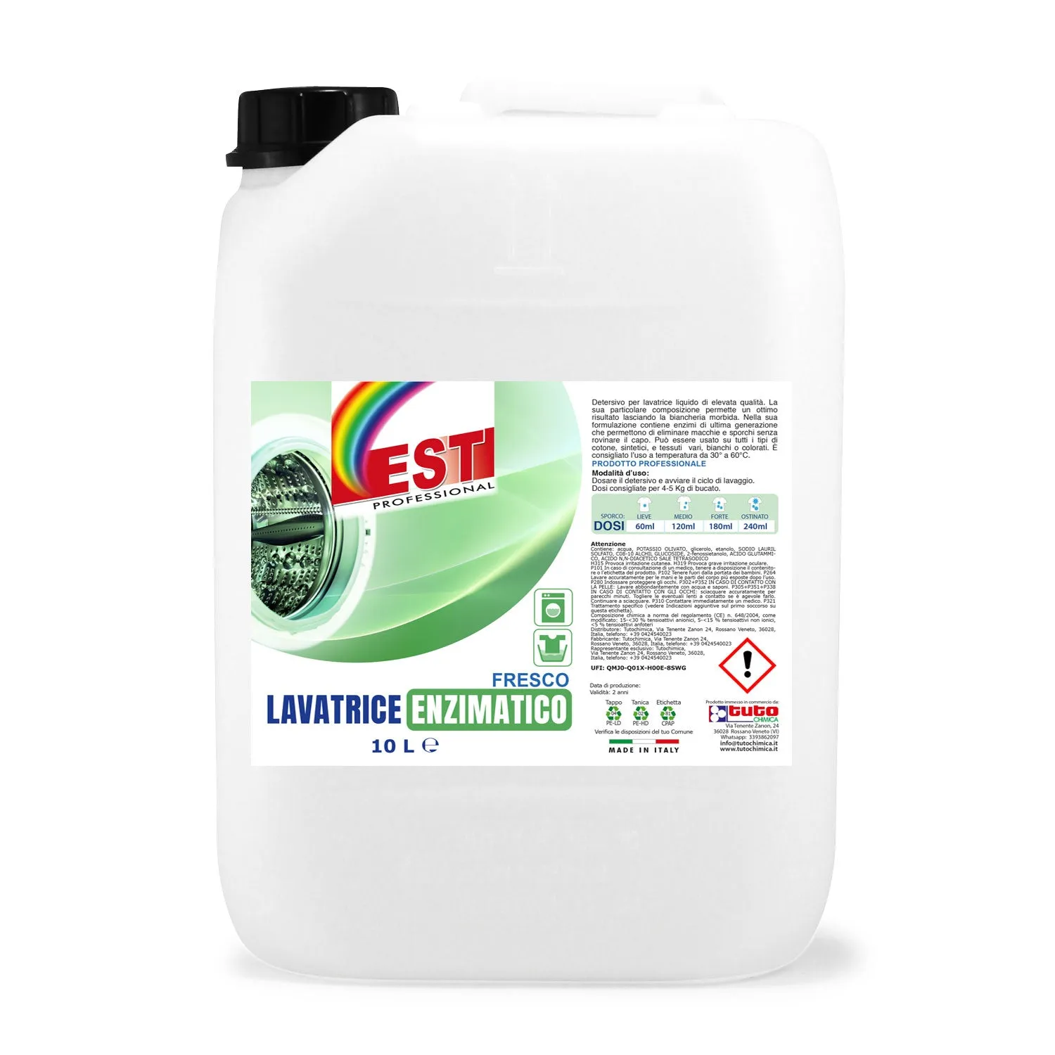 Tuto Chimica Est detersivo bucato enzimatico 1L bianchi colorati