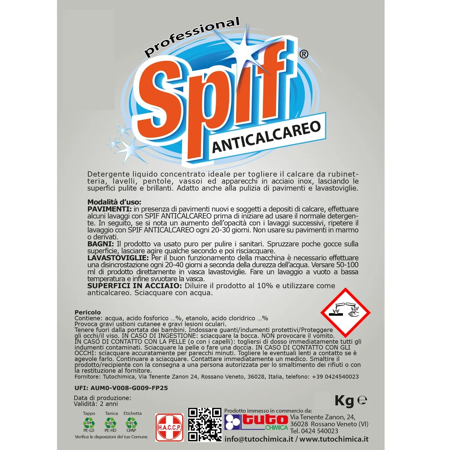 Spif Anticalcare disincrostante 500 g multiuso