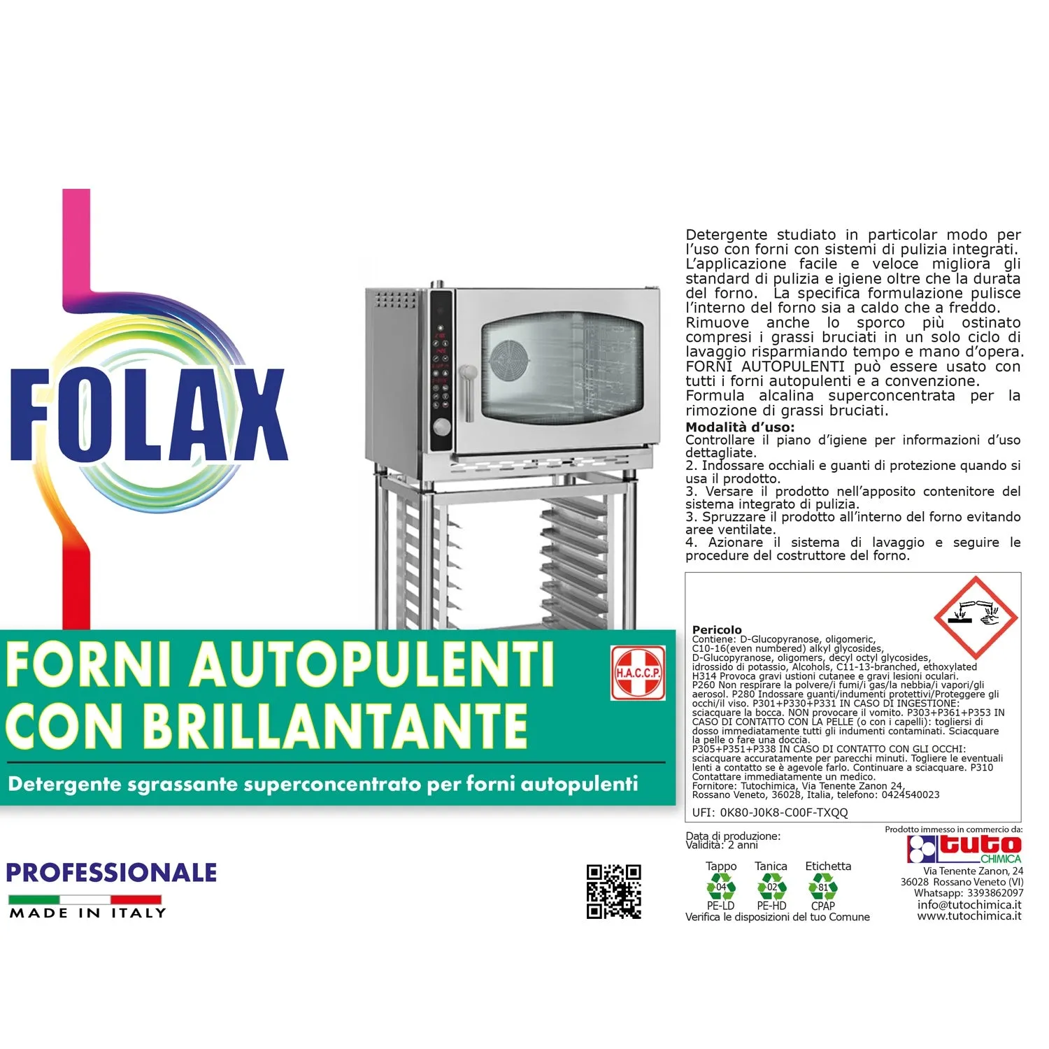 Tuto Chimica Folax detergente forni autopulenti 5 kg alcalino