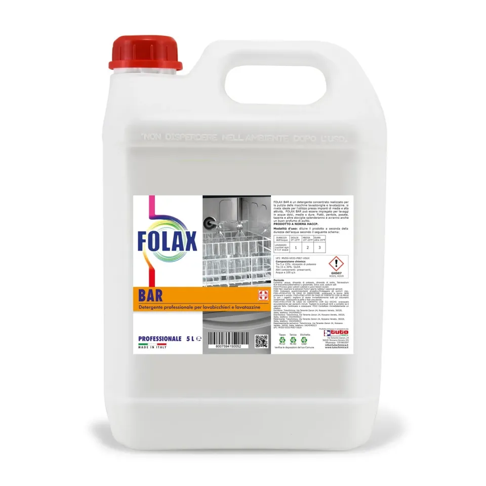 Tuto Chimica Folax Bar detergente lavastoviglie 5 L professionale