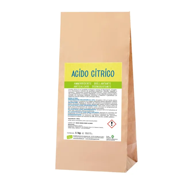 Tuto Chimica Acido Citrico monoidrato anticalcare 1kg busta