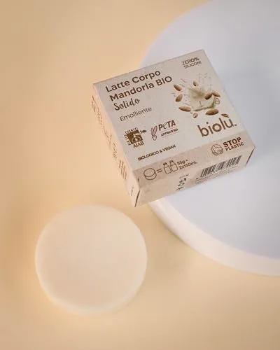 Biolù Latte Corpo Solido Mandorla Bio 55g idratante