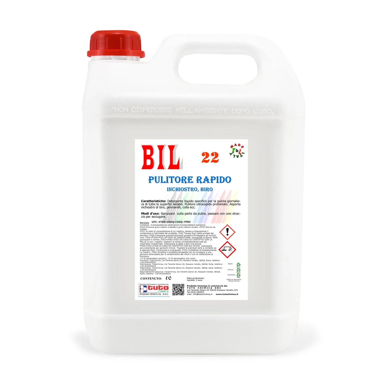 Tuto Chimica Bil 22 pulitore inchiostro 500 ml rapido