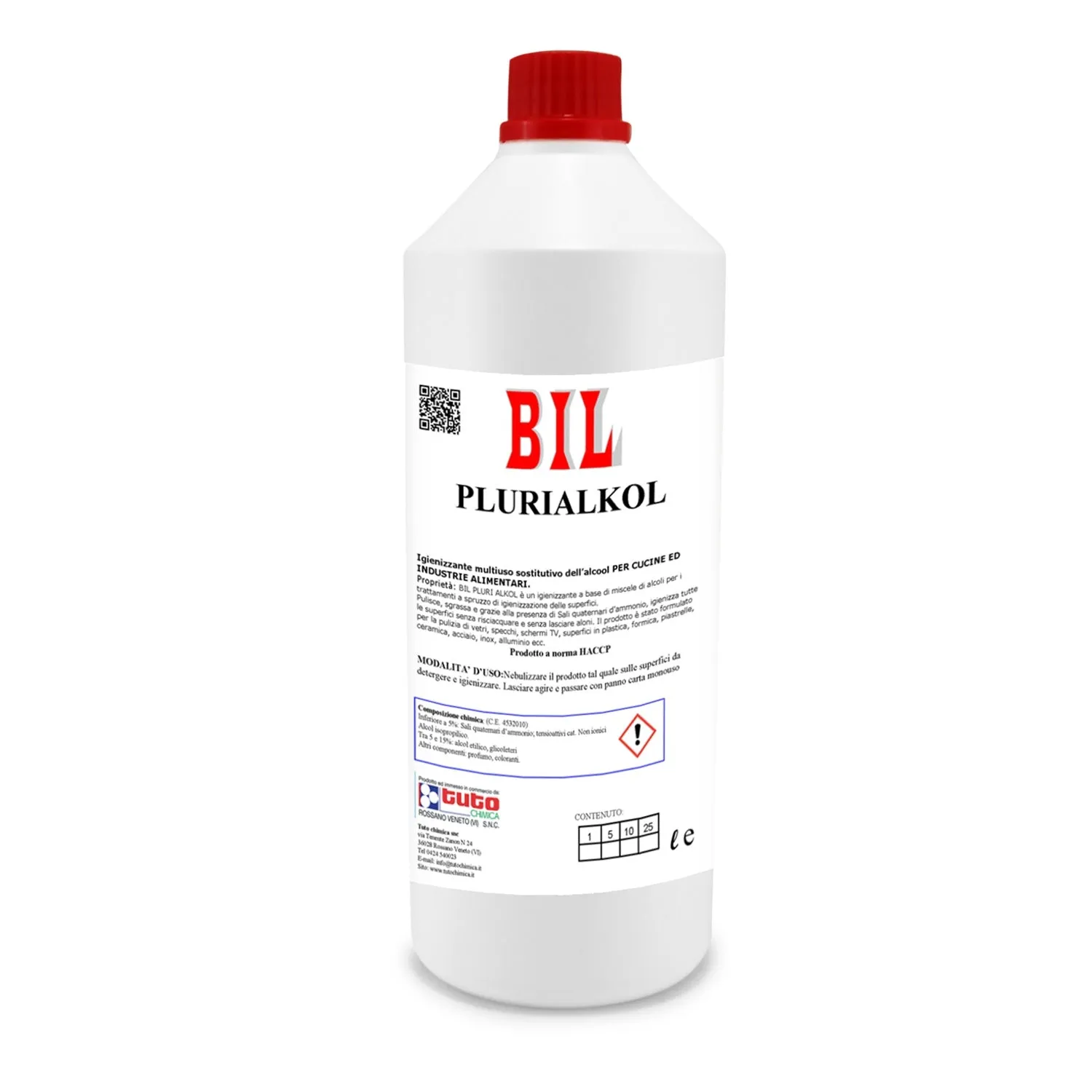 Tuto Chimica Bil Pluri Alkol sgrassatore alcolico 1 L senza risciacquo
