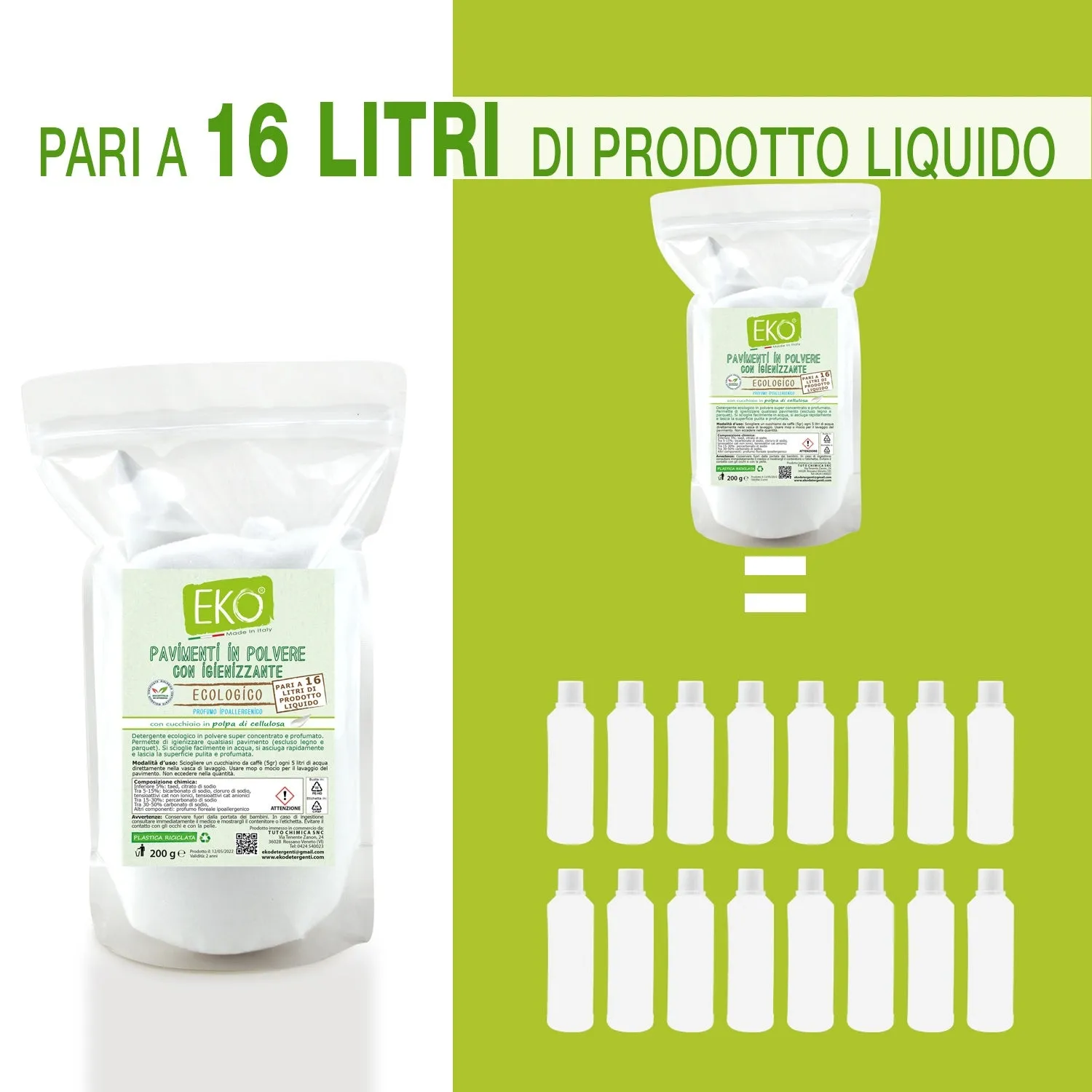 Tuto Chimica Eko Pavimenti polvere 200 g igienizzante