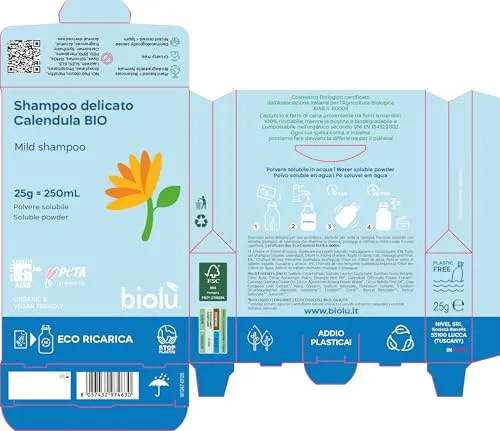 Biolù Shampoo Polvere Solubile calendula 25g bio