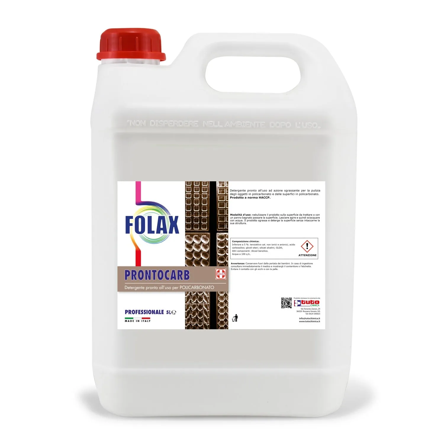 Tuto Chimica Folax Prontocarb sgrassatore policarbonato 500 ml