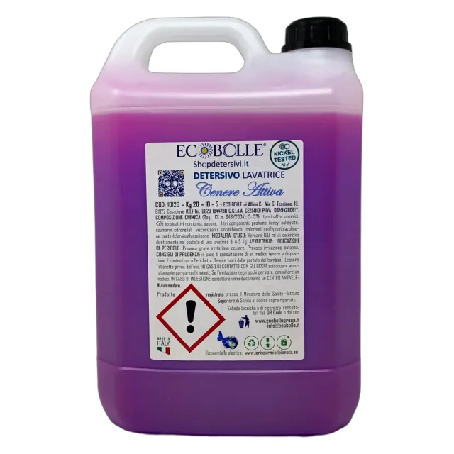 Ecobolle Cenere Attiva detersivo lavatrice 20kg super profumato