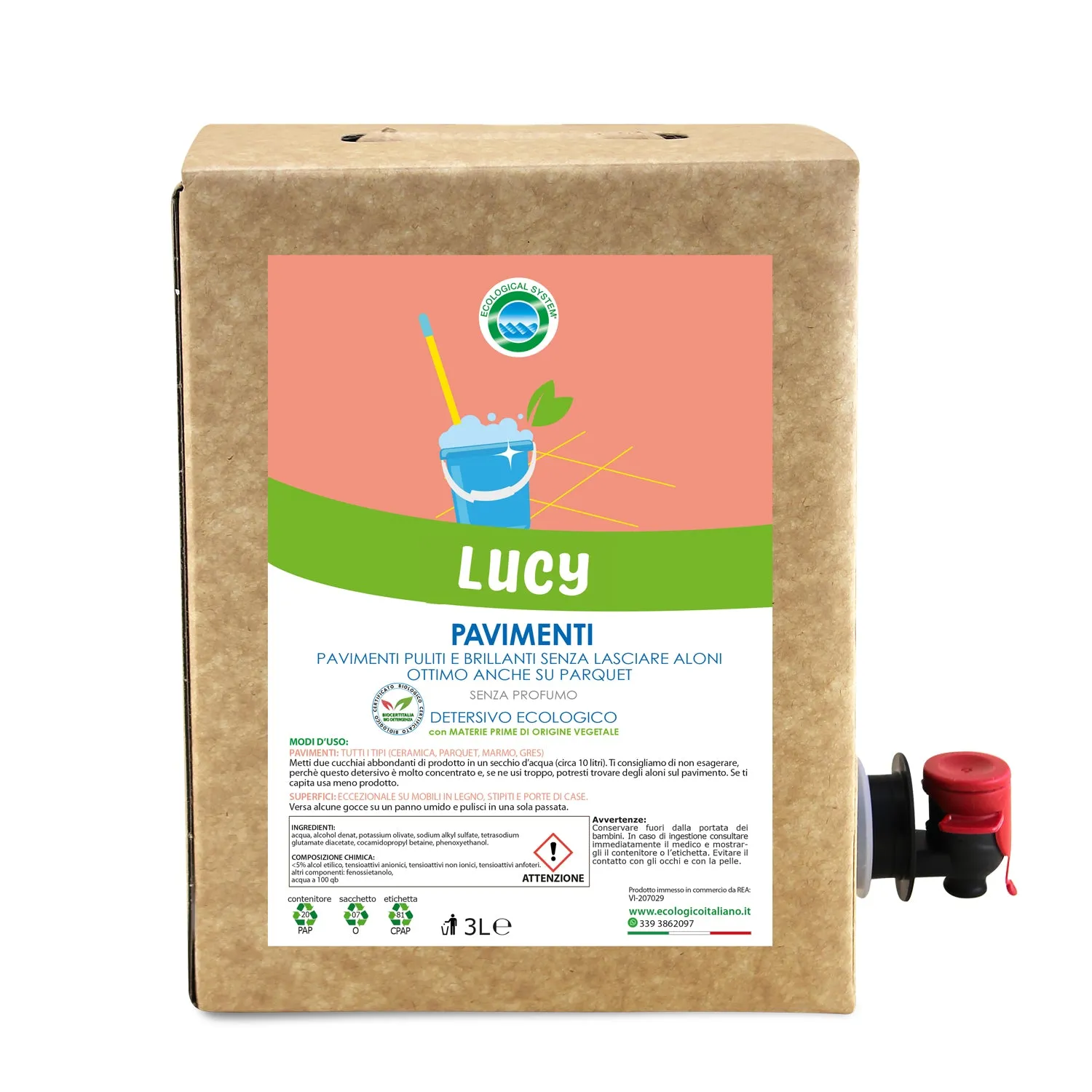 Tuto Chimica Lucy detersivo pavimenti 500 ml senza profumo