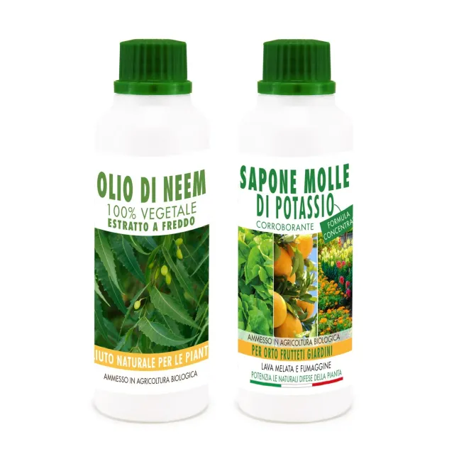 Tuto Chimica Sapone Molle + Olio Neem kit piante 2x250 ml