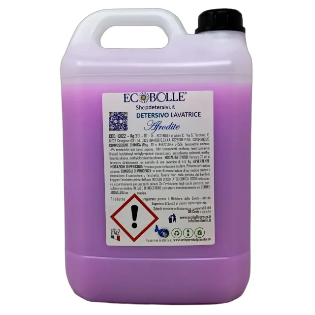 Ecobolle Afrodite detersivo lavatrice 5kg super profumato