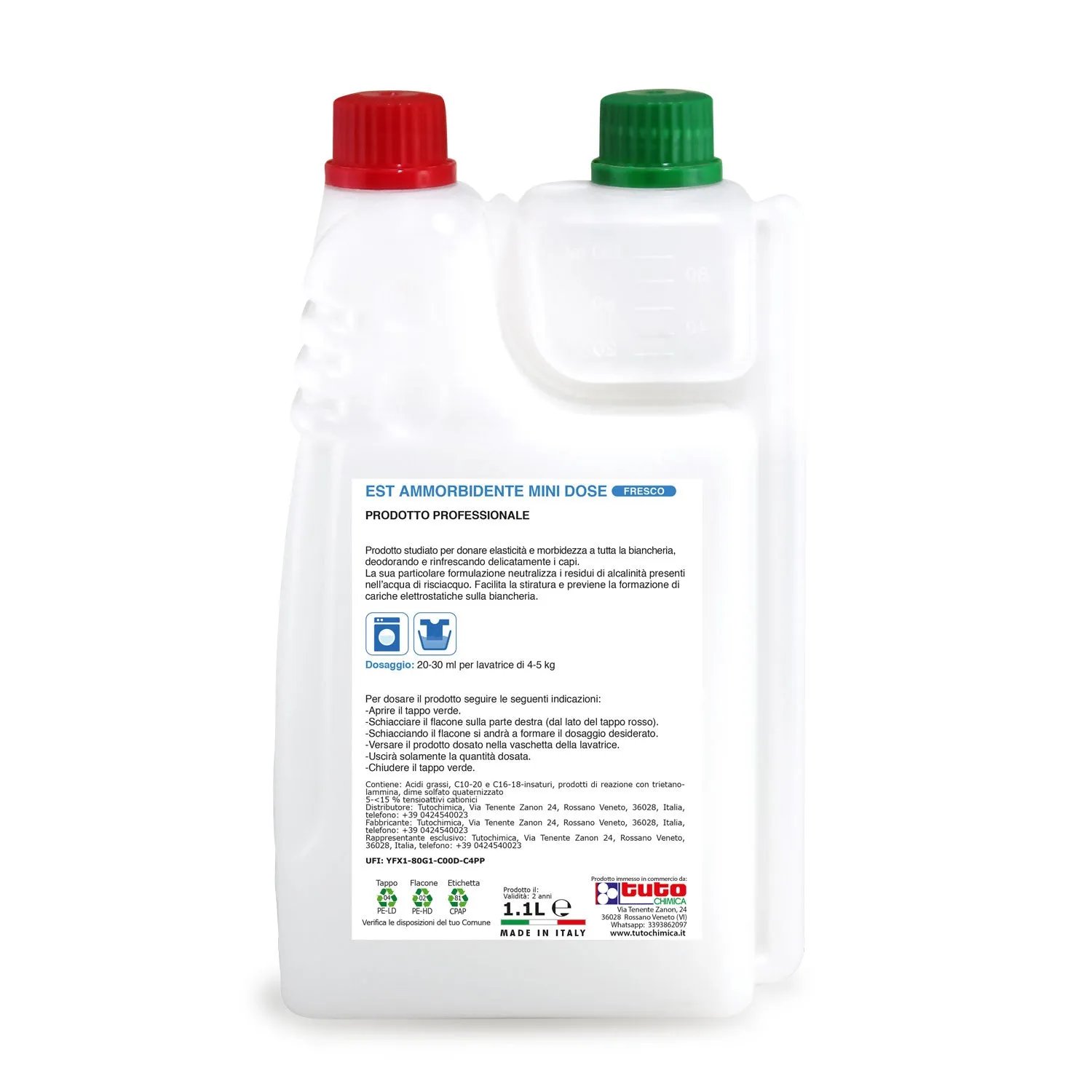 Tuto Chimica EST Minidose ammorbidente lavatrice 1,1L lavanda