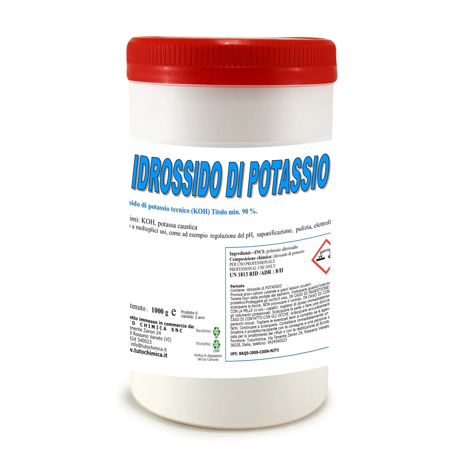 Tuto Chimica Idrossido di Potassio KOH 400 g puro tecnico