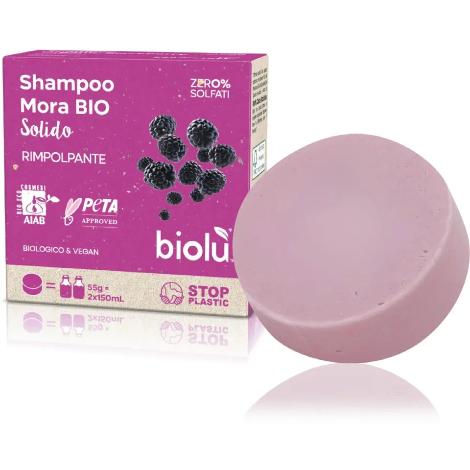 Biolù Mora Shampoo Solido 55g Bio Rimpolpante