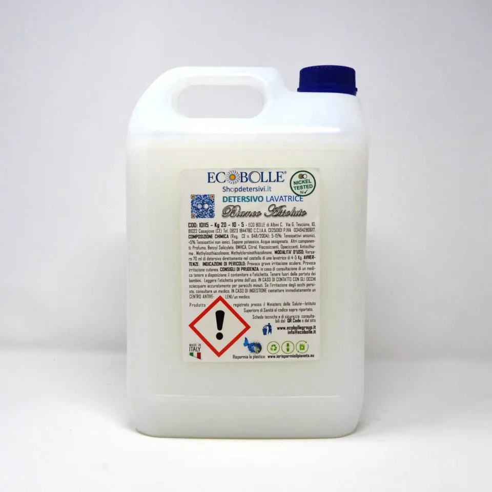 Ecobolle Bianco Assoluto detersivo lavatrice 20 kg ipoallergenico