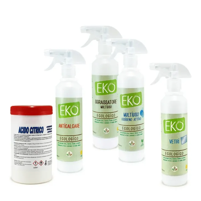 Tuto Chimica Eko Box Bagno kit detergenti 5 pezzi ecologici