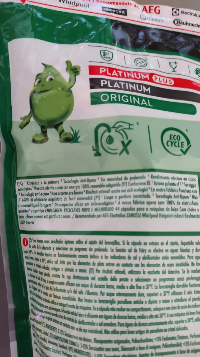Fairy Original Limone pastiglie lavastoviglie 44 capsule brillanti