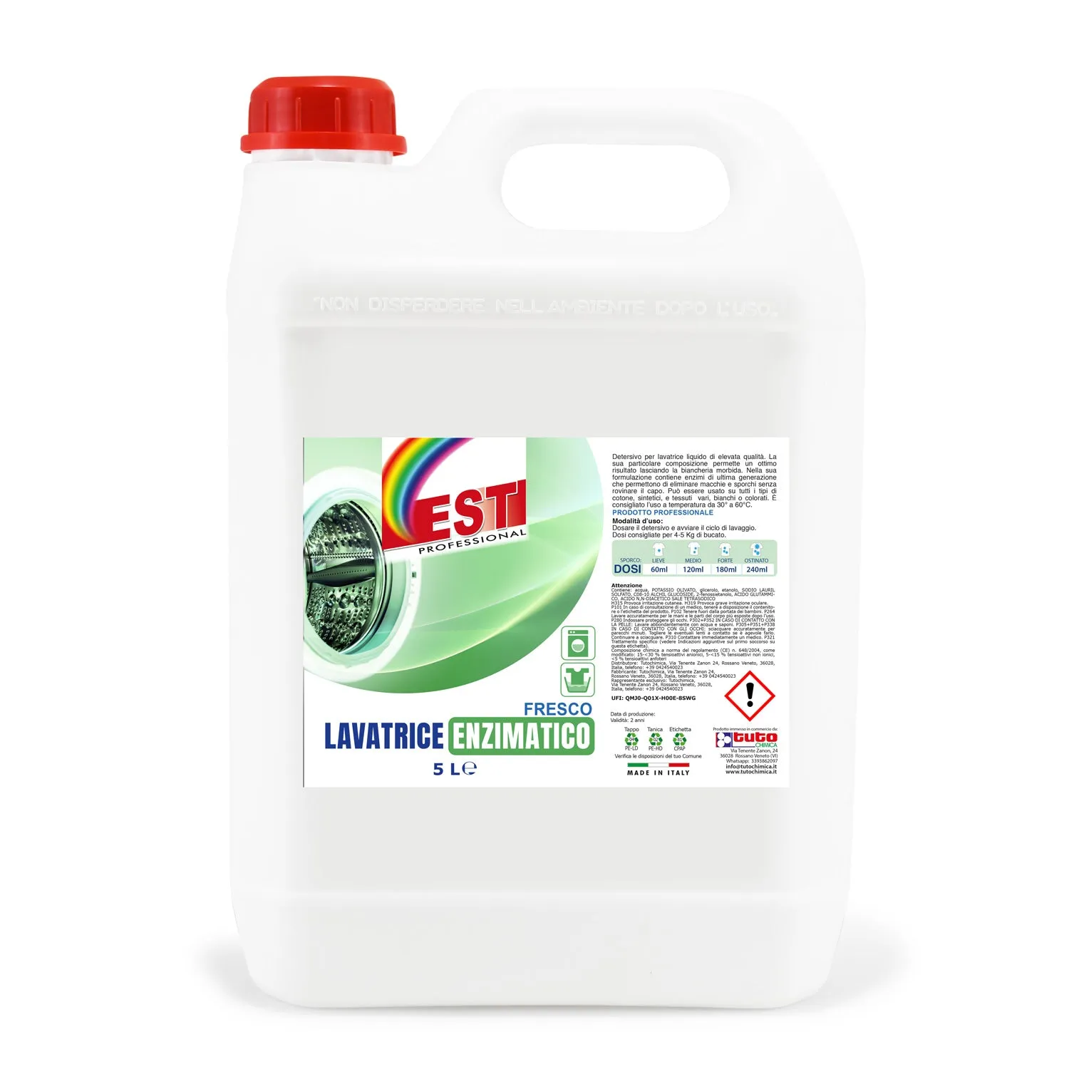 Tuto Chimica Est detersivo bucato enzimatico 1L bianchi colorati
