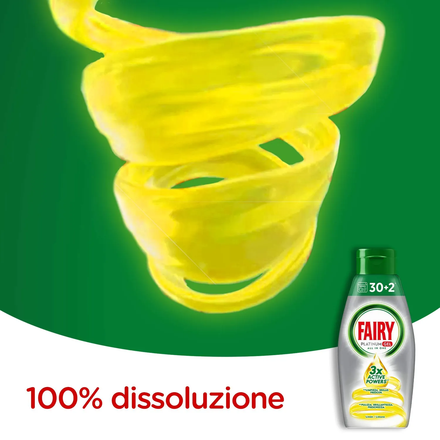 Fairy Platinum Gel lavastoviglie 384 lavaggi limone