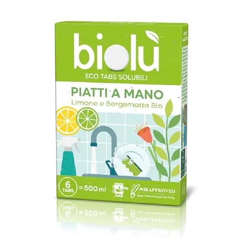 Biolù Eco Tabs detersivo piatti spray 6 tabs limone bergamotto