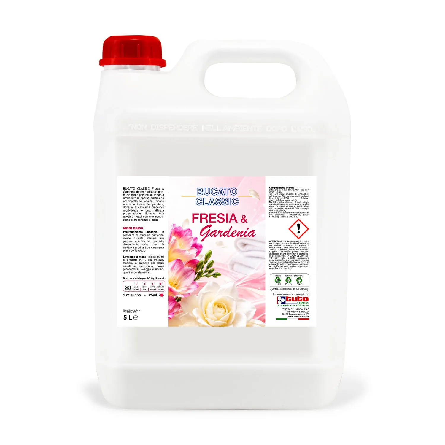 Tuto Chimica Classic detersivo lavatrice 1 L fresia gardenia