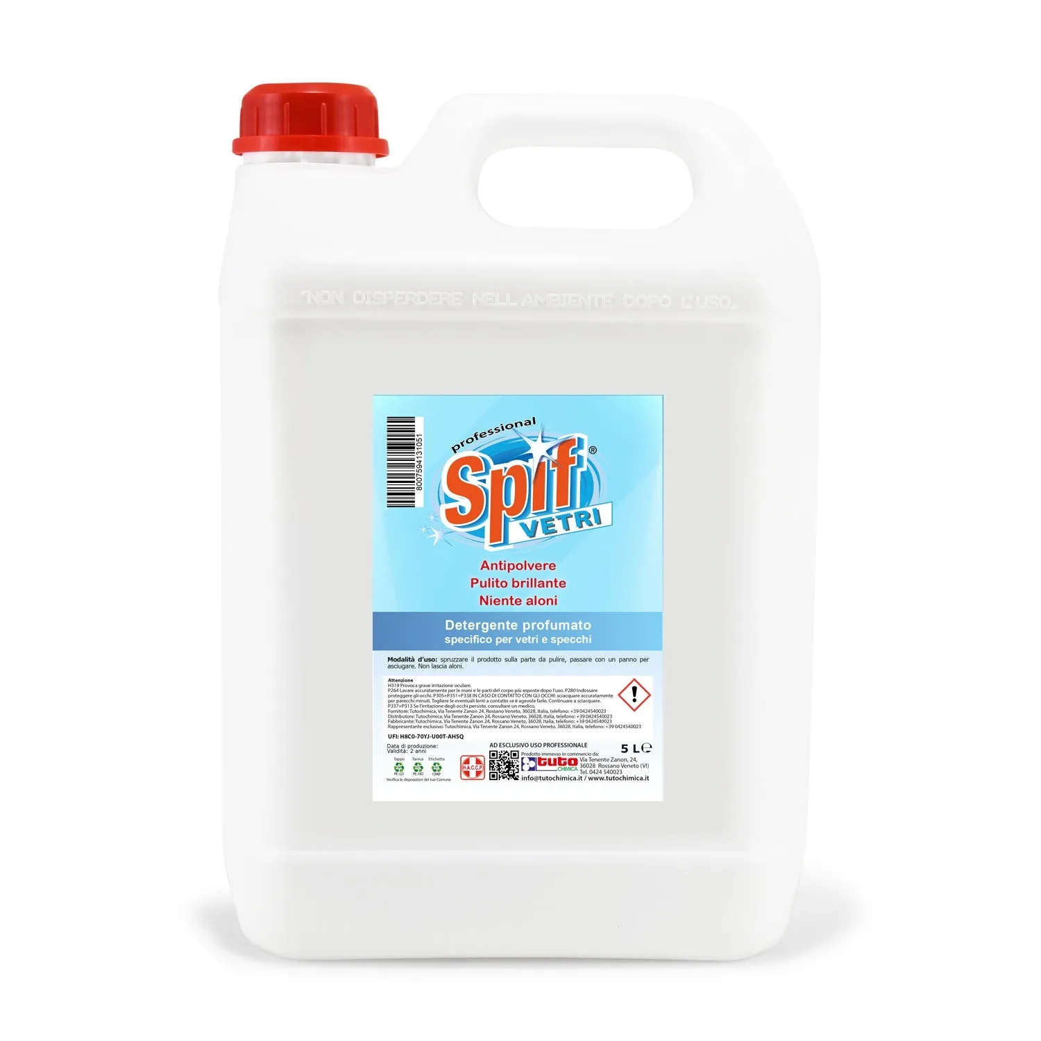 Tuto Chimica Spif Detergente Vetri 500 ml senza aloni