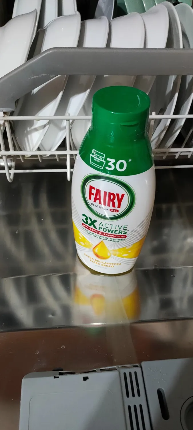 Fairy Platinum Gel Lavastoviglie 60 Lavaggi Limone Brillantezza