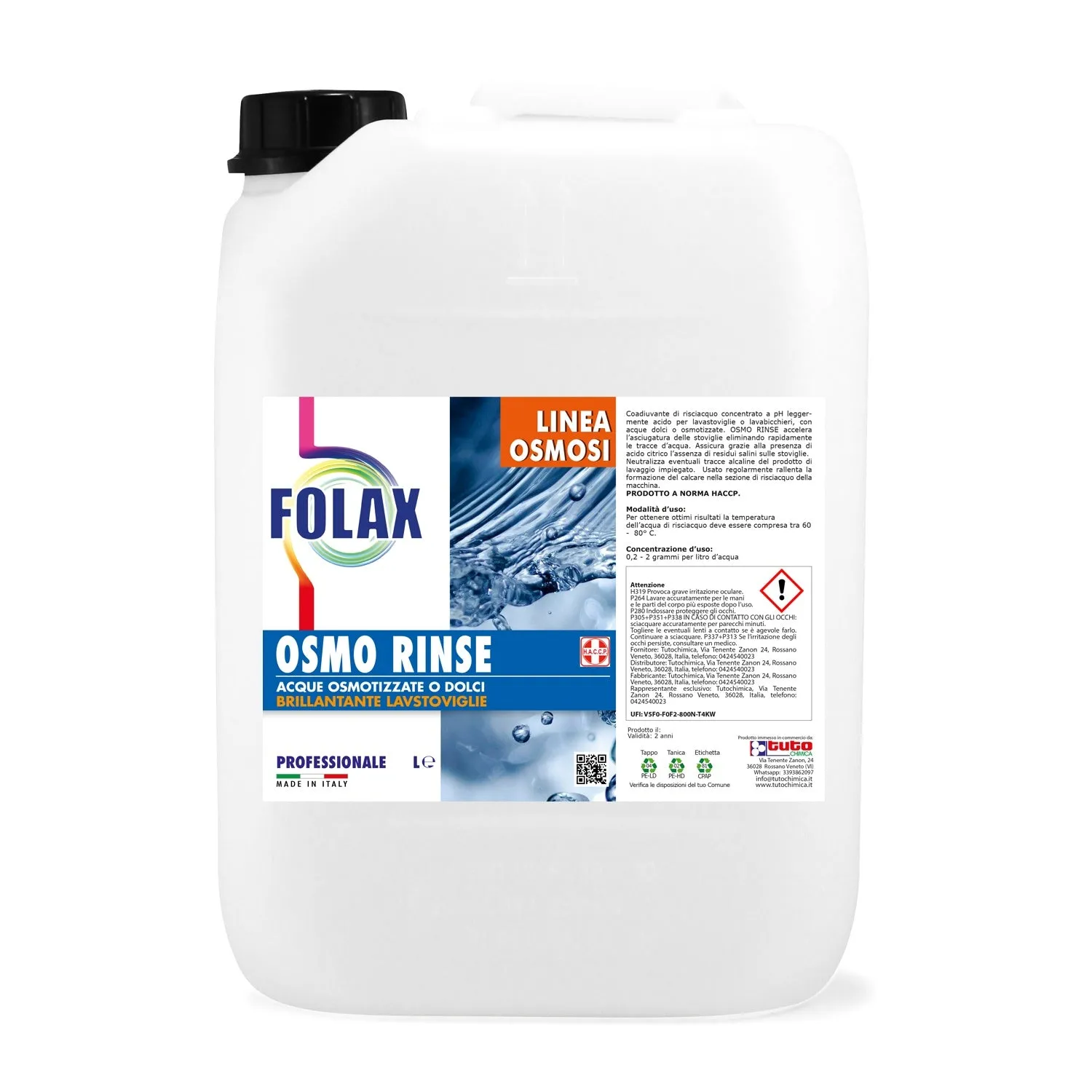 Folax Osmo Rinse brillantante lavastoviglie 5 L per osmosi