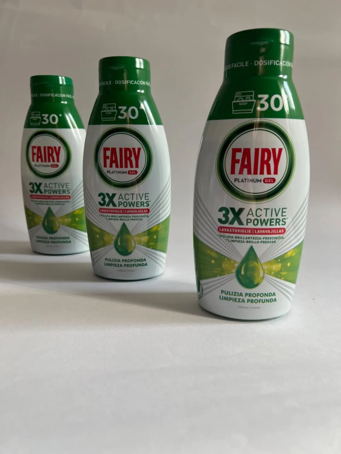 Fairy Platinum Gel lavastoviglie 384 lavaggi limone