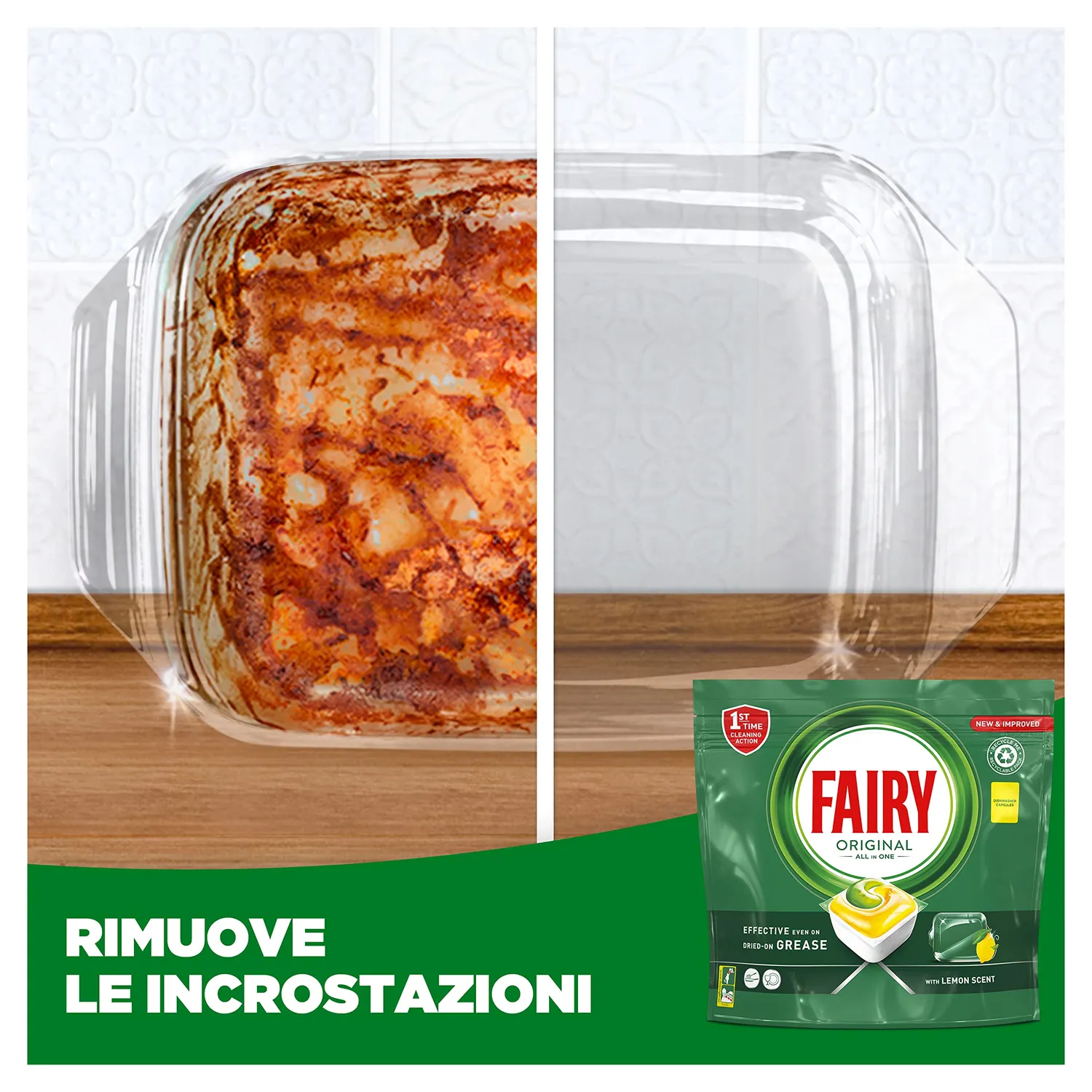 Fairy Original Limone capsule lavastoviglie 62 pz antigrasso