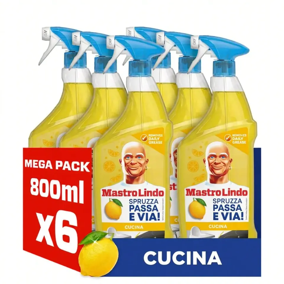 Mastro Lindo Cucina sgrassatore spray limone 6x800ml