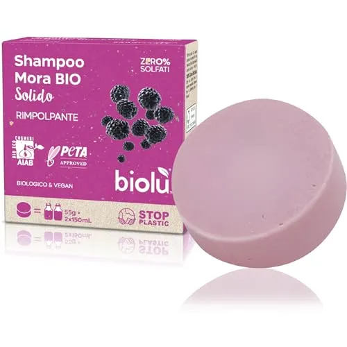 Biolù Mora Shampoo Solido 55g Bio Rimpolpante