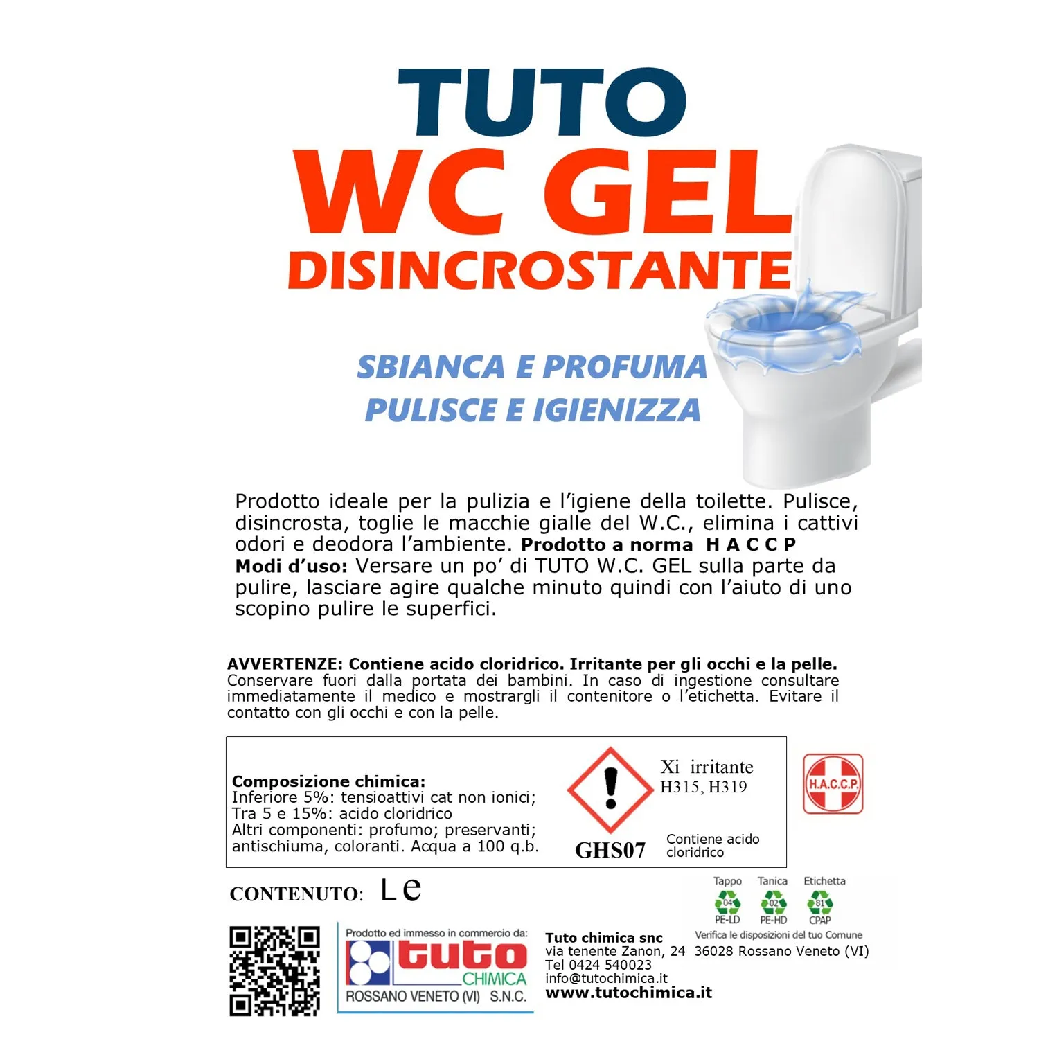 Tuto Wc gel disincrostante wc 900 ml calcare