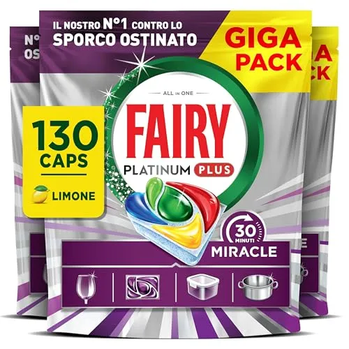 Fairy 30 Minuti Miracle pastiglie lavastoviglie 130 pz limone