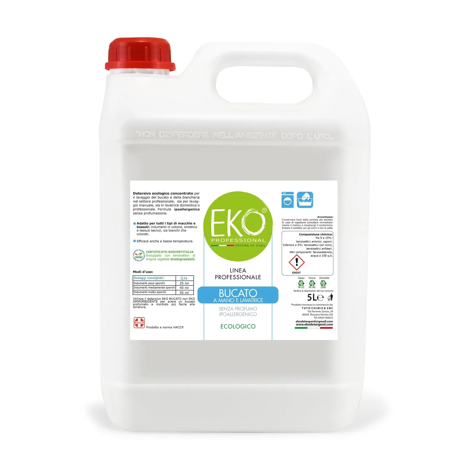 Tuto Chimica Eko Professional detersivo lavatrice 1,1 L ipoallergenico