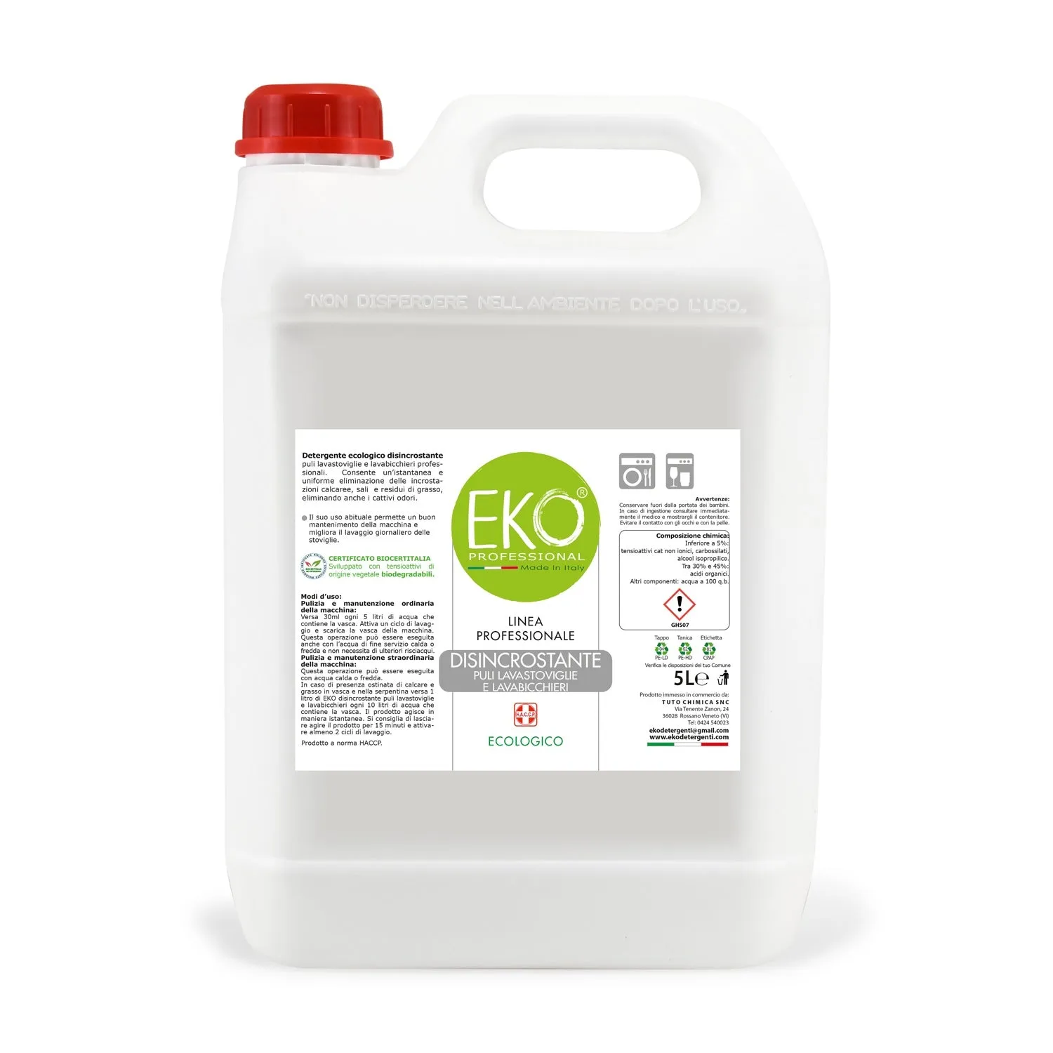 Tuto Chimica Eko Professional disincrostante lavastoviglie 1L ecologico