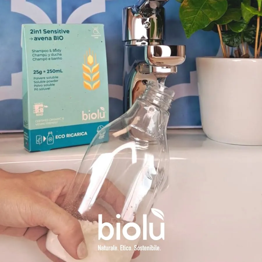 Biolù 2in1 Sensitive Avena Bio doccia shampoo 25g senza profumo