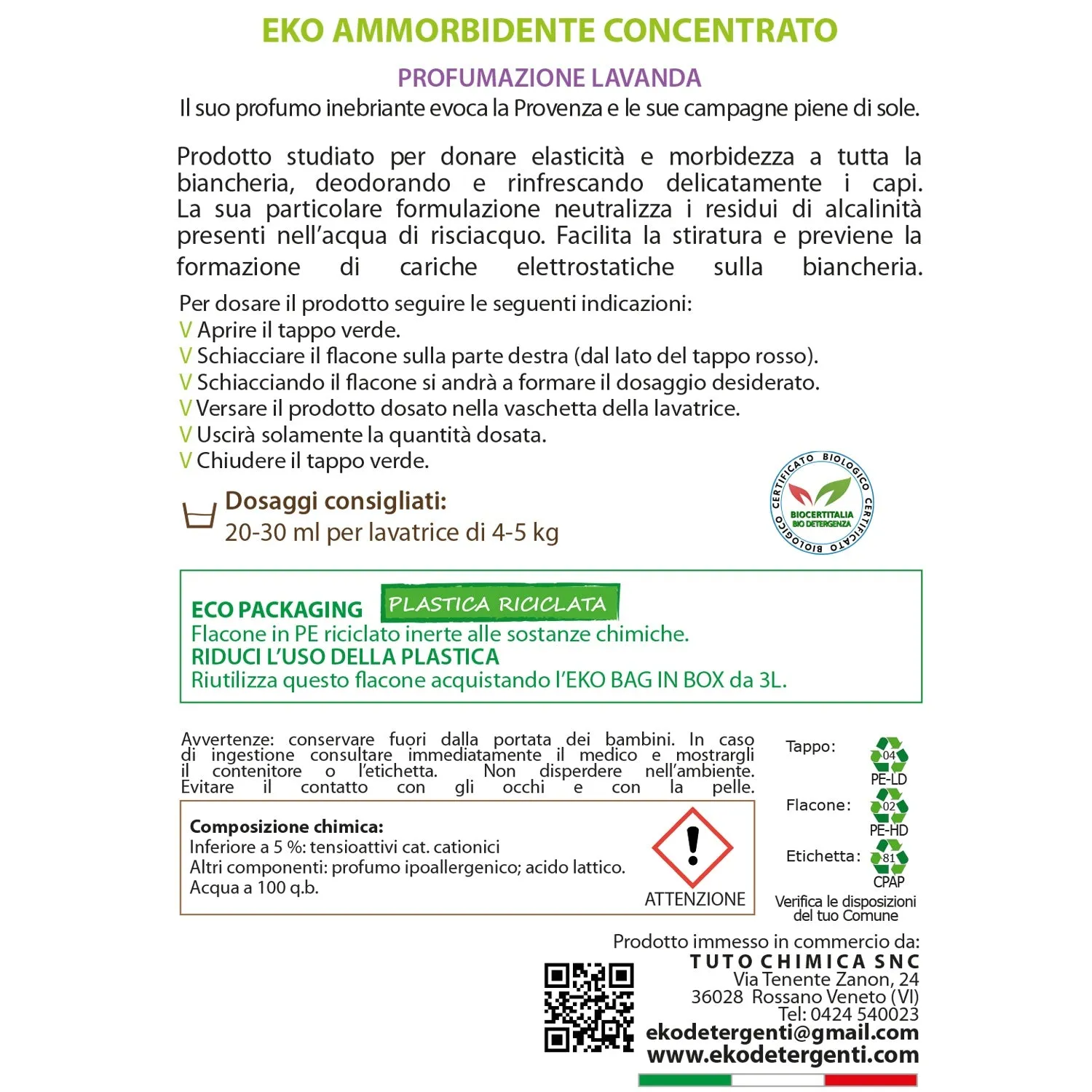 Tuto Chimica Eko Kit 2 Maxi bucato 2x5 L lavanda 200 lavaggi