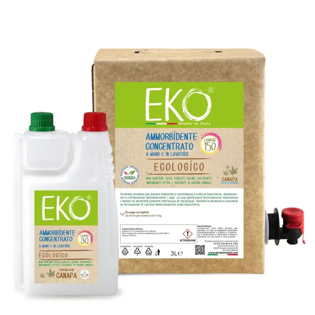 Tuto Chimica Eko Bag in Box Kit ammorbidente ecologico 3L
