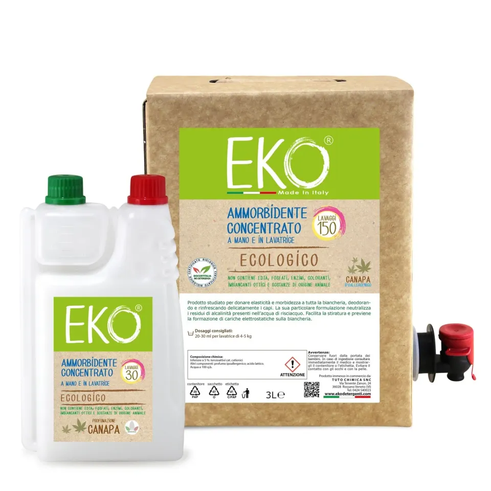 Tuto Chimica Eko Bag in Box Kit ammorbidente ecologico 3L