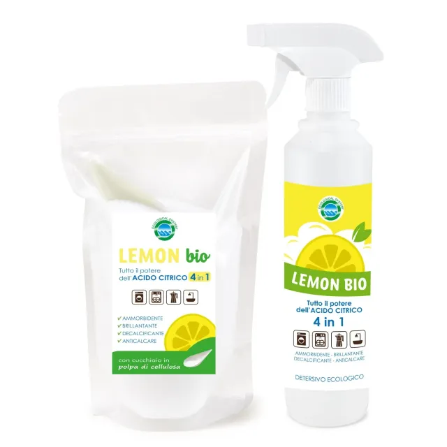 Tuto Chimica Lemon Bio kit anticalcare 500 ml + 450 g acido citrico