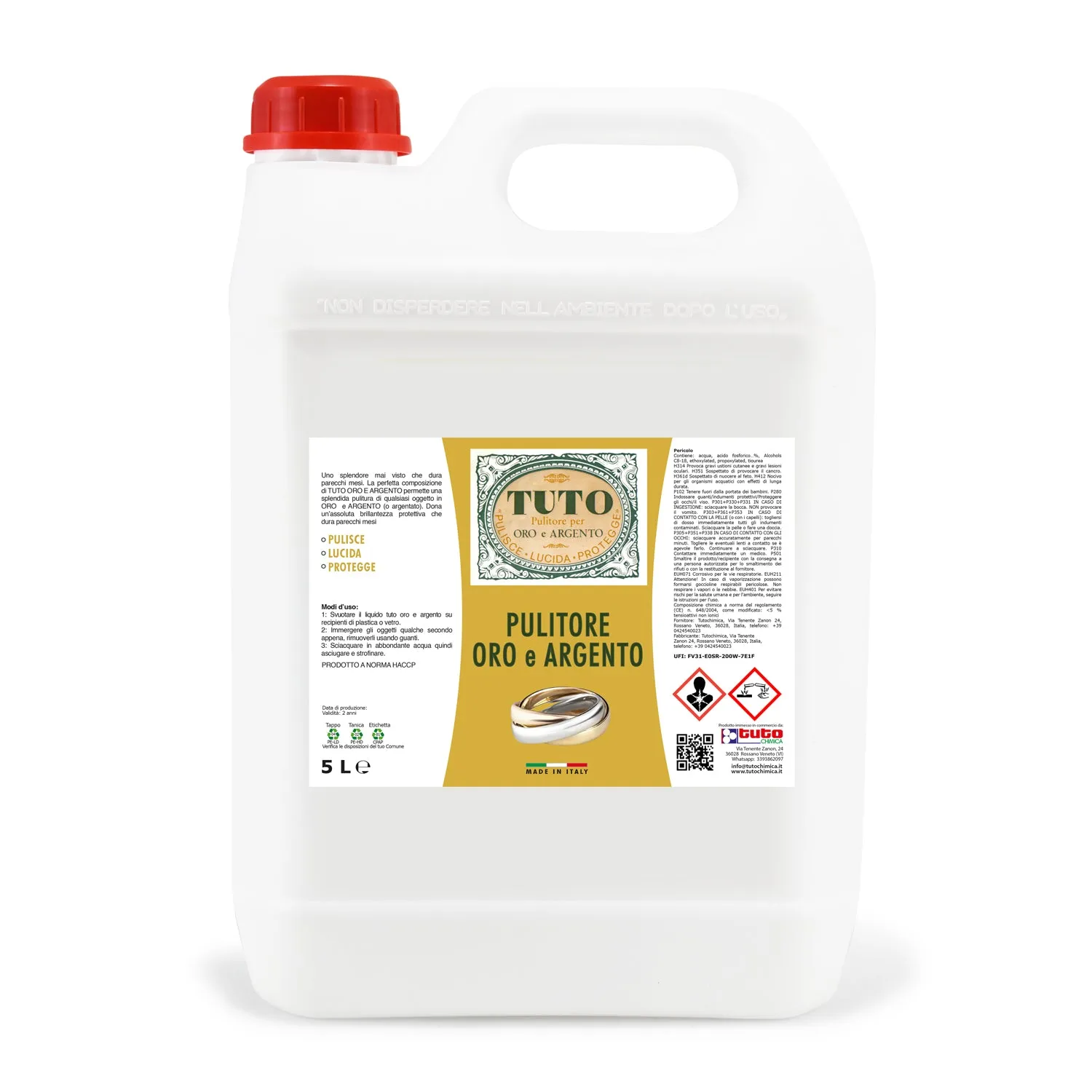 Tuto Chimica Restauro detergente oro argento 250 ml disossidante