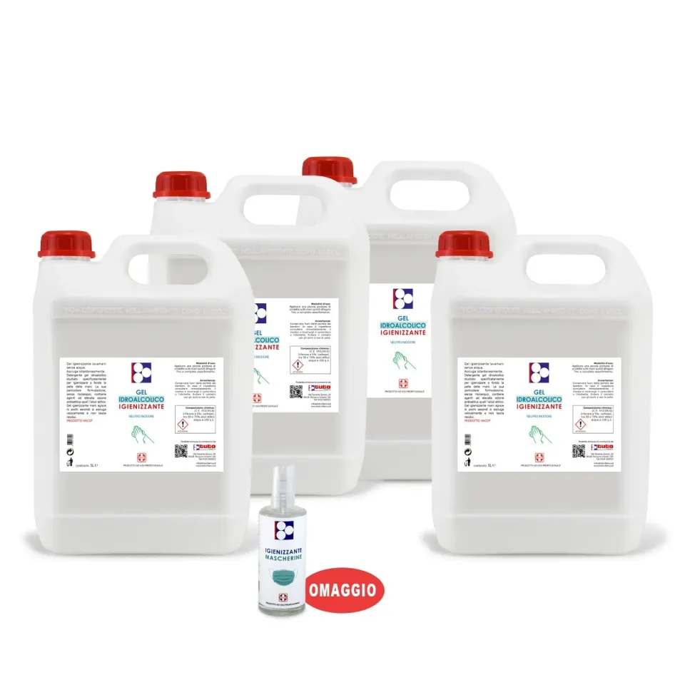 Tuto Chimica Gel Mani Igienizzante 4x5L Alcol 70% Neutro