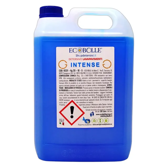 Ecobolle Intense lavapavimenti 5kg superprofumato concentrato