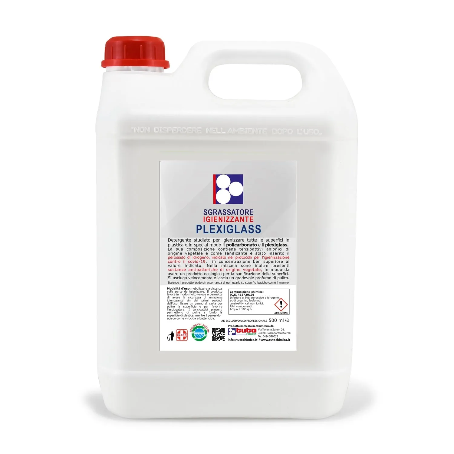 Tuto Chimica sgrassatore igienizzante plexiglass 500 ml