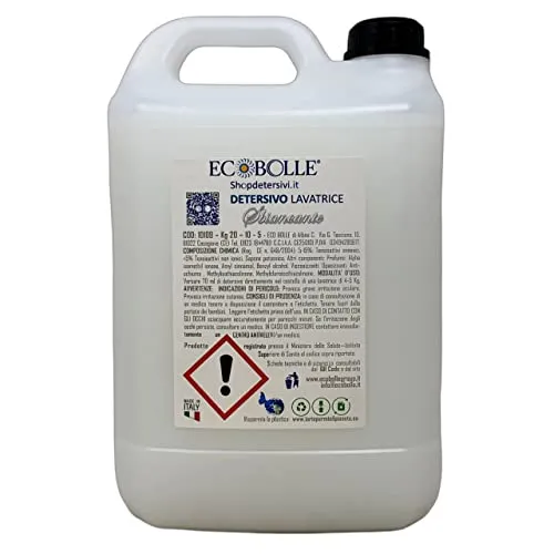 Ecobolle Sbiancante detersivo lavatrice 20kg profumato