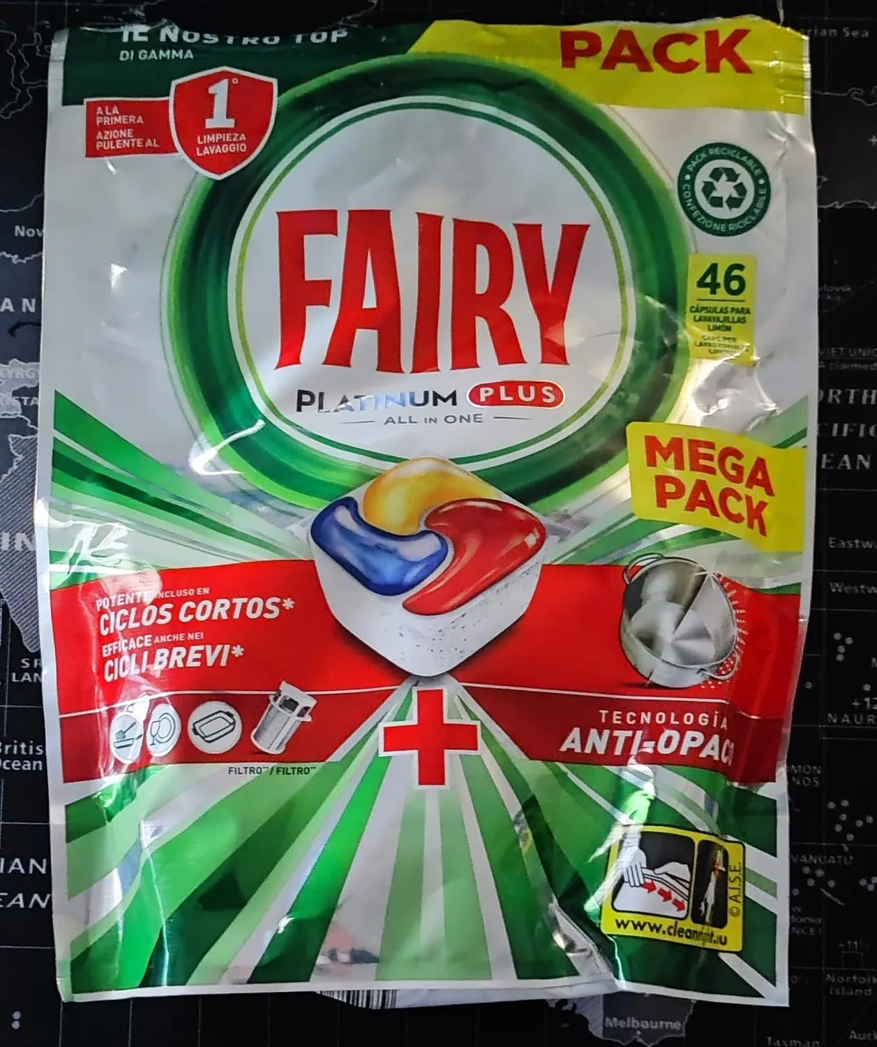 Fairy Platinum Plus pastiglie 46 capsule limone